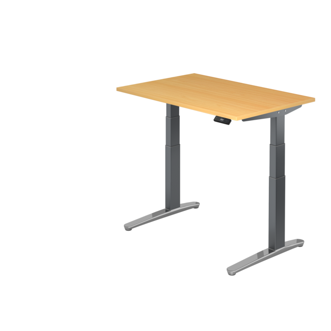 Schreibtisch XBH elektrisch höhenverstellbar 120 x 80 cm in Graphit/Alu und in 7 Farbvarianten