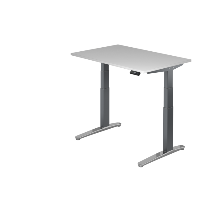 Schreibtisch XBH elektrisch höhenverstellbar 120 x 80 cm in Graphit/Alu und in 7 Farbvarianten