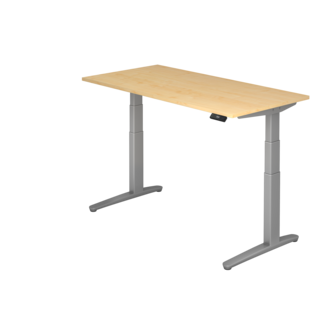 Schreibtisch XBH elektrisch höhenverstellbar 160 x 80 cm in Silber