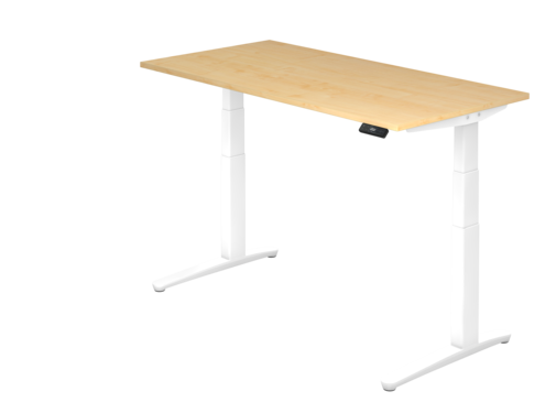 Serie HB Schreibtisch XBH elektrisch höhenverstellbar 160 x 80 cm in Weiß