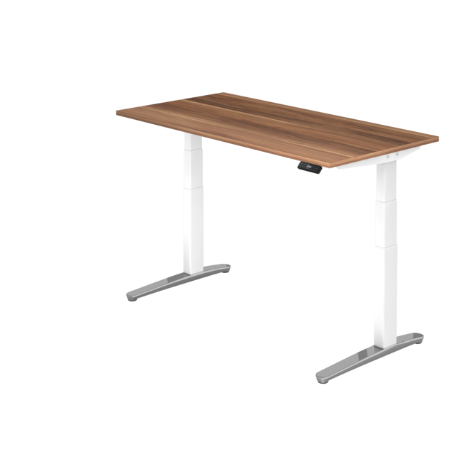 Schreibtisch XBH elektrisch höhenverstellbar 160 x 80 cm in Weiß/Alu und in 7 Farbvarianten