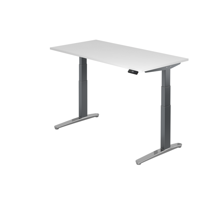 Schreibtisch XBH elektrisch höhenverstellbar 160 x 80 cm in Graphit/Alu und in 7 Farbvarianten