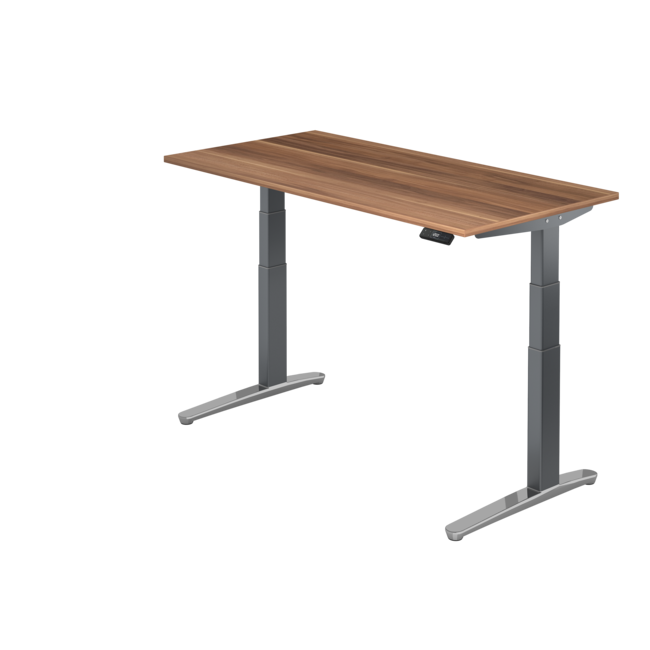 Schreibtisch XBH elektrisch höhenverstellbar 160 x 80 cm in Graphit/Alu und in 7 Farbvarianten