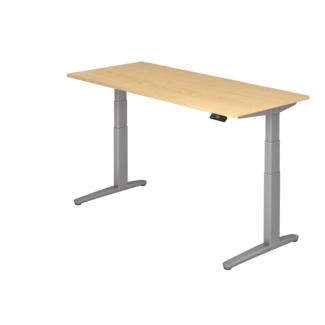 Schreibtisch XBH elektrisch höhenverstellbar 180 x 80 cm in Silber