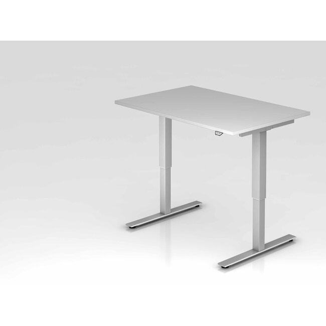 Schreibtisch XMST mit Tast-Schalter 120 x 80 cm in Silber und in 7 Farbvarianten