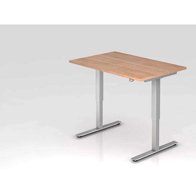 Schreibtisch XMST mit Tast-Schalter 120 x 80 cm in Silber und in 7 Farbvarianten