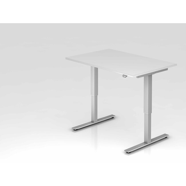 Schreibtisch XMST mit Tast-Schalter 120 x 80 cm in Silber und in 7 Farbvarianten