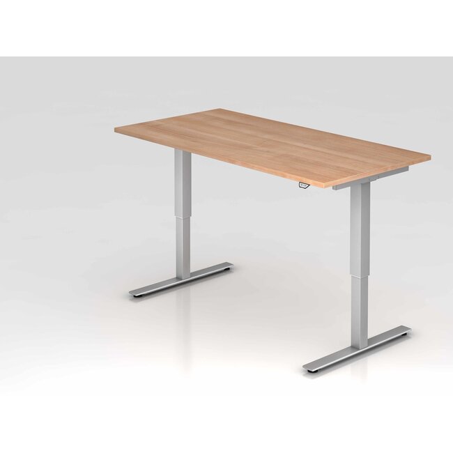 Schreibtisch XMST mit Tast-Schalter 160 x 80 cm in Silber und in 7 Farbvarianten