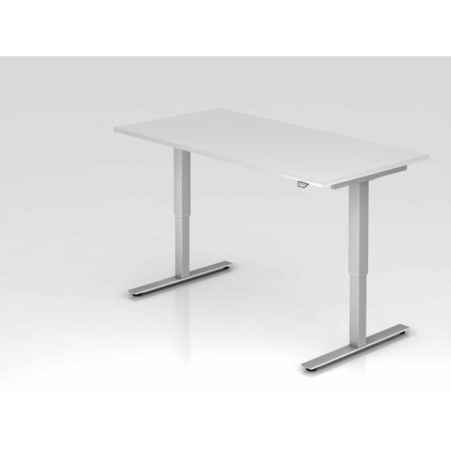 Schreibtisch XMST mit Tast-Schalter 160 x 80 cm in Silber und in 7 Farbvarianten