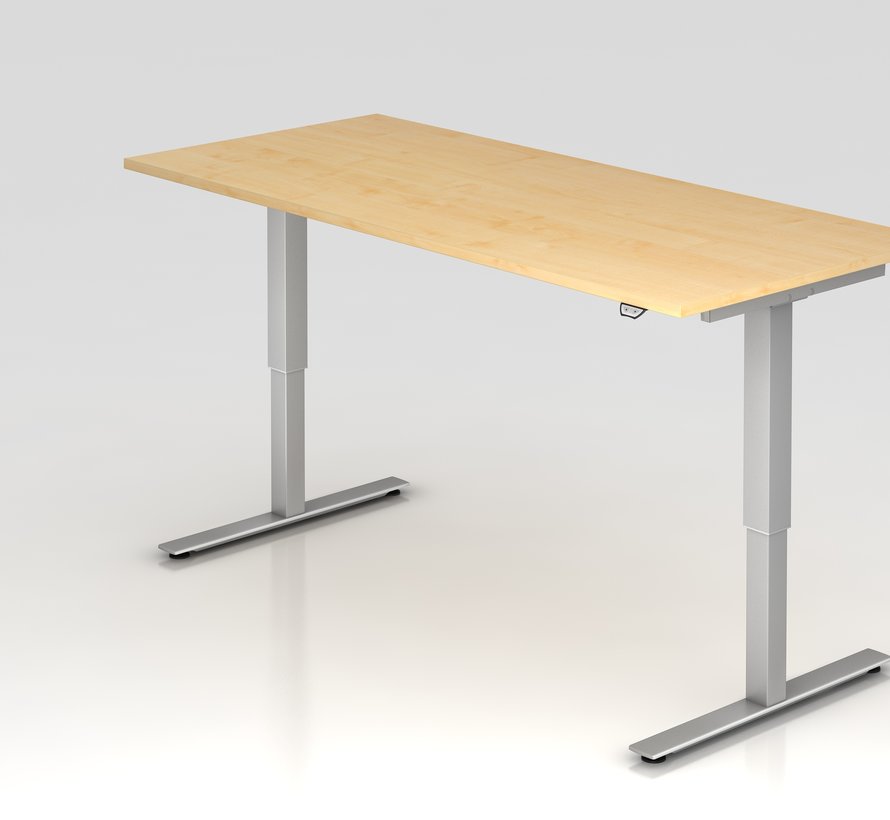Schreibtisch XMST mit Tast-Schalter 180 x 80 cm in Silber und in 7 Farbvarianten