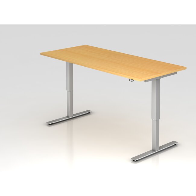 Schreibtisch XMST mit Tast-Schalter 180 x 80 cm in Silber und in 7 Farbvarianten