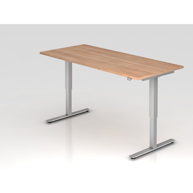 Schreibtisch XMST mit Tast-Schalter 180 x 80 cm in Silber und in 7 Farbvarianten