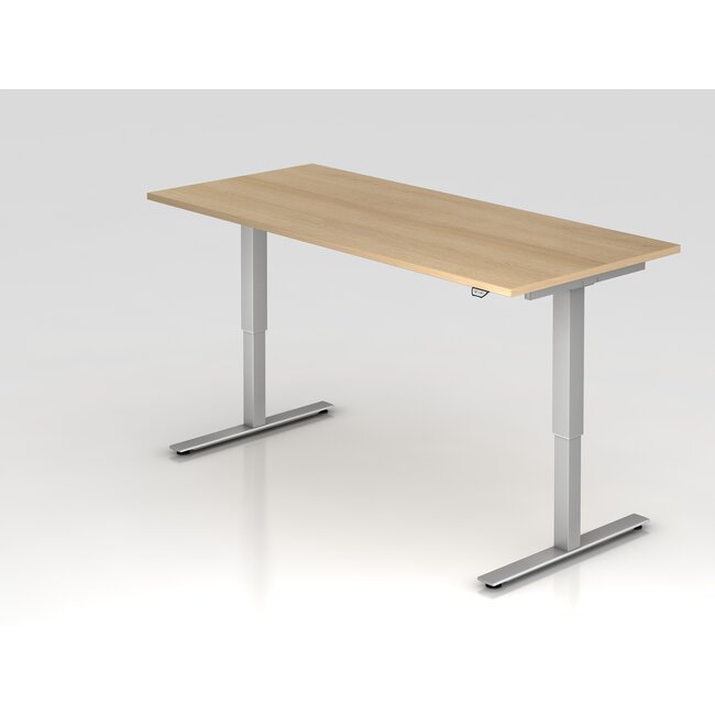 Schreibtisch XMST mit Tast-Schalter 180 x 80 cm in Silber und in 7 Farbvarianten