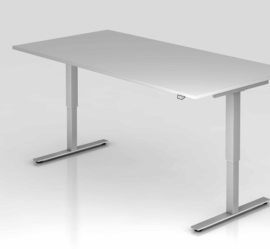 Schreibtisch XMST mit Tast-Schalter 200 x 100 cm in Silber und in 7 Farbvarianten