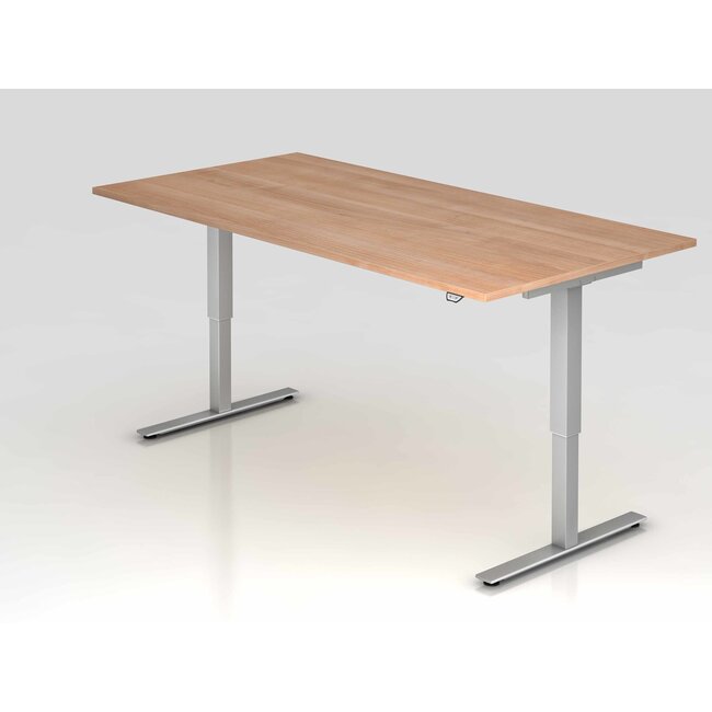 Schreibtisch XMST mit Tast-Schalter 200 x 100 cm in Silber und in 7 Farbvarianten