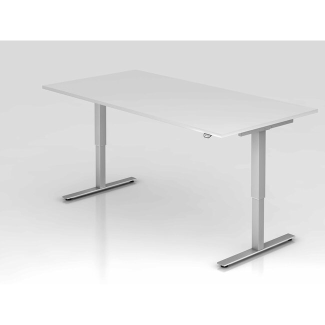 Schreibtisch XMST mit Tast-Schalter 200 x 100 cm in Silber und in 7 Farbvarianten