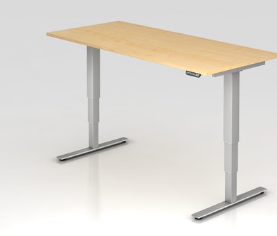 Serie HB Schreibtisch XDSM mit Memory Schalter 180 x 80 cm in Silber und in 7 Farbvarianten