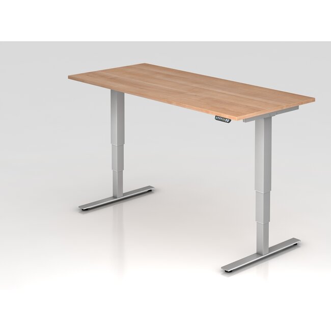 Schreibtisch XDSM mit Memory Schalter 180 x 80 cm in Silber und in 7 Farbvarianten