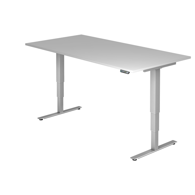 Schreibtisch XDSM mit Memory Schalter 200 x 100 cm in Silber und in 7 Farbvarianten