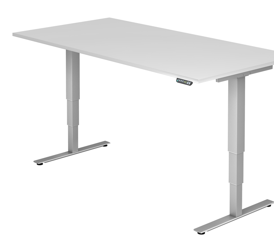 Schreibtisch XDSM mit Memory Schalter 200 x 100 cm in Silber und in 7 Farbvarianten