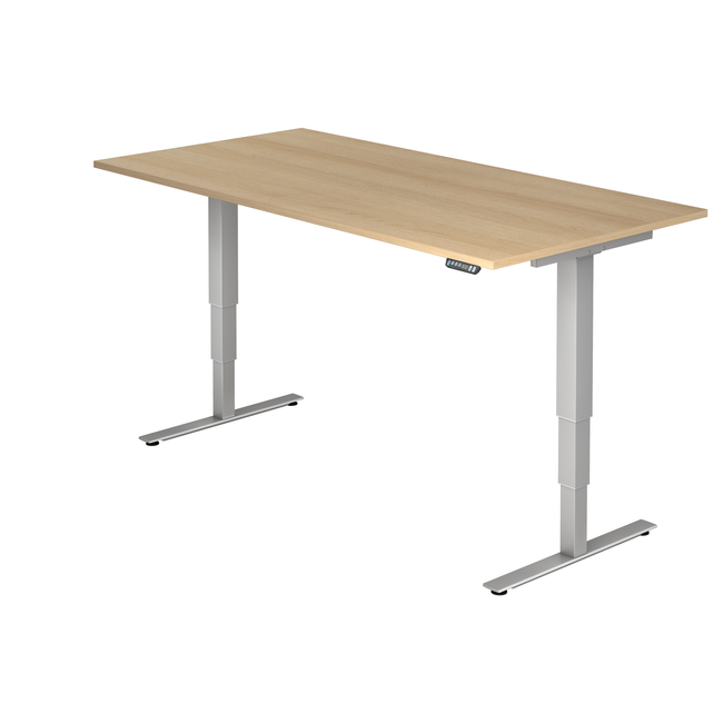 Schreibtisch XDSM mit Memory Schalter 200 x 100 cm in Silber und in 7 Farbvarianten