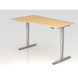 Schreibtisch XDSM mit Memory Schalter 180 x 100 cm in Silber