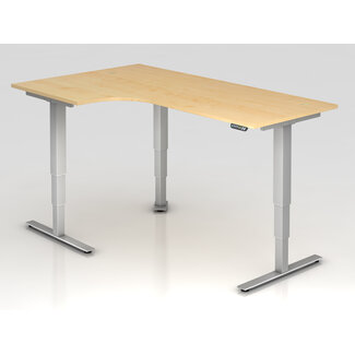 Schreibtisch XDSM mit Memory Schalter 200 x 120 cm in Silber