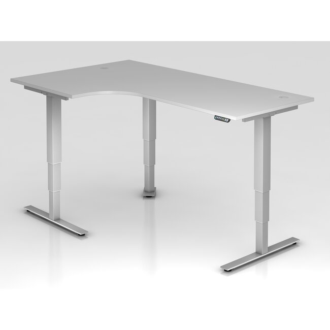 Schreibtisch XDSM mit Memory Schalter 200 x 120 cm in Silber und in 7 Farbvarianten