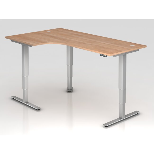 Schreibtisch XDSM mit Memory Schalter 200 x 120 cm in Silber und in 7 Farbvarianten