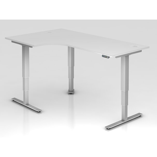 Schreibtisch XDSM mit Memory Schalter 200 x 120 cm in Silber und in 7 Farbvarianten