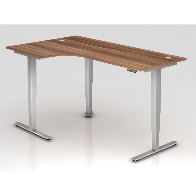 Schreibtisch XDSM mit Memory Schalter 200 x 120 cm in Silber und in 7 Farbvarianten