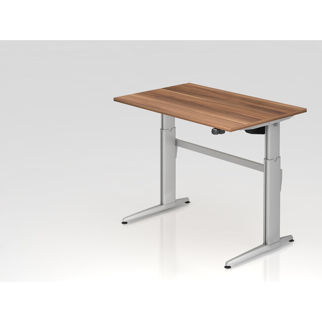 Schreibtisch XE  120 x 80 cm in Silber  mit Elektroantrieb