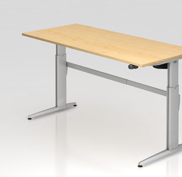 Serie HB Schreibtisch XE  180 x 80 cm in Silber