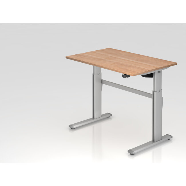 Schreibtisch XM 120 x 80 cm in Silber und in 7 Farbvarianten mit Elektroantrieb