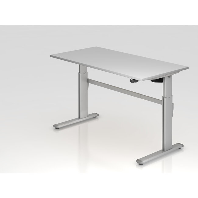 Schreibtisch XM 160 x 80 cm in Silber und in 7 Farbvarianten mit Elektroantrieb
