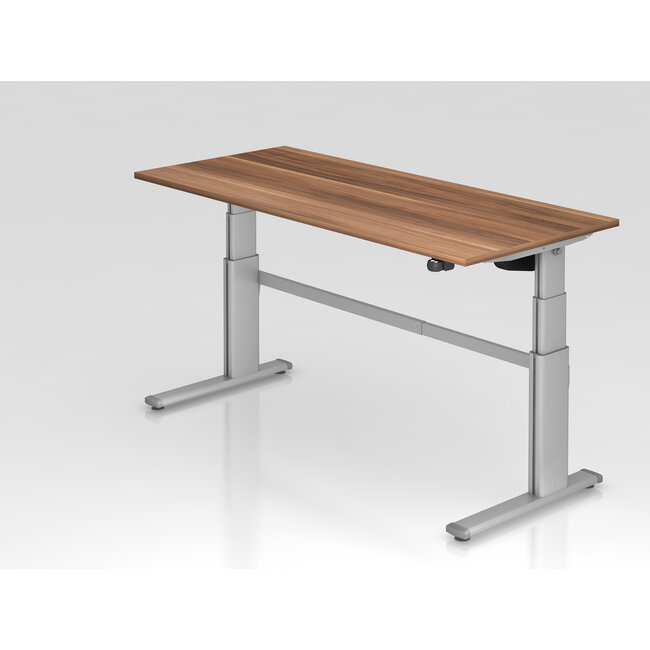 Schreibtisch XM 180 x 80 cm in Silber und in 7 Farbvarianten mit Elektroantrieb