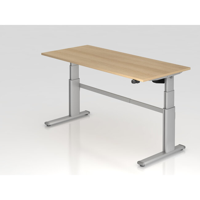 Schreibtisch XM 180 x 80 cm in Silber und in 7 Farbvarianten mit Elektroantrieb