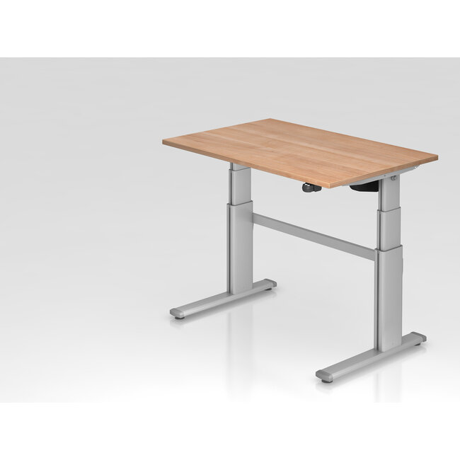 Schreibtisch XD 120 x 80 cm in Silber und in 7 Farbvarianten mit Elektroantrieb