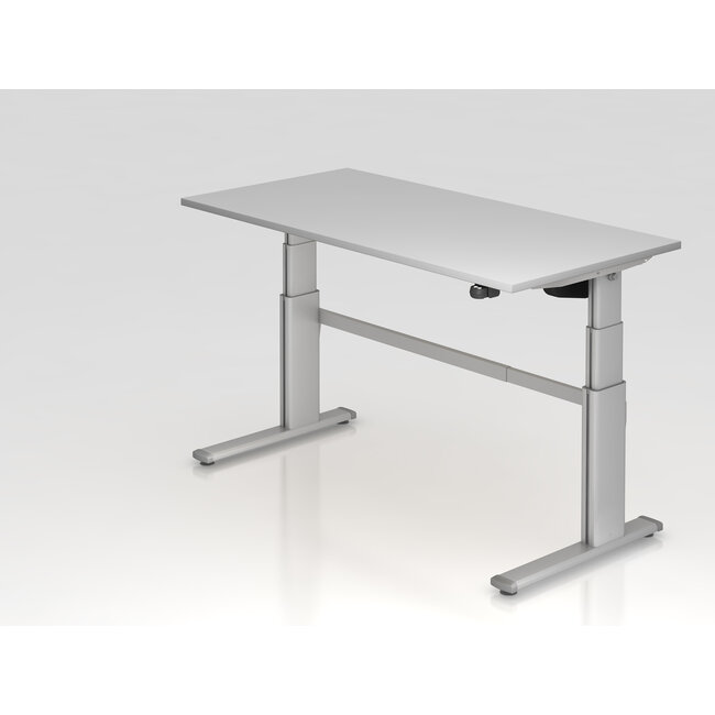 Schreibtisch XD 160 x 80 cm in Silber und in 7 Farbvarianten mit Elektroantrieb