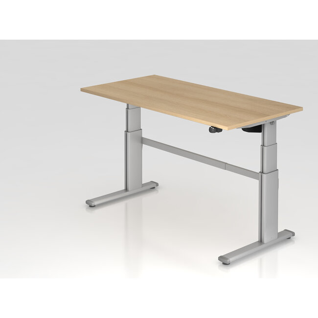 Schreibtisch XD 160 x 80 cm in Silber und in 7 Farbvarianten mit Elektroantrieb