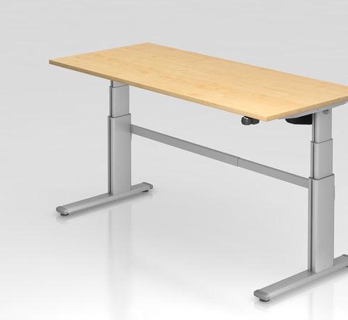 Serie HB Schreibtisch XD 180 x 80 cm in Silber und in 7 Farbvarianten mit Elektroantrieb