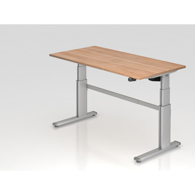Schreibtisch XD 180 x 80 cm in Silber und in 7 Farbvarianten mit Elektroantrieb
