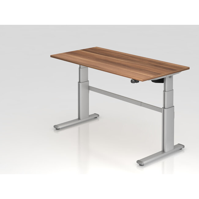 Schreibtisch XD 180 x 80 cm in Silber und in 7 Farbvarianten mit Elektroantrieb