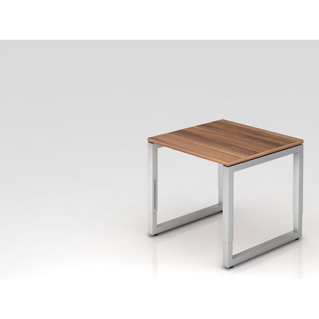 Schreibtisch Q 80 x 80 cm in Silber im Raster höhenverstellbar und in 7 Farbvarianten