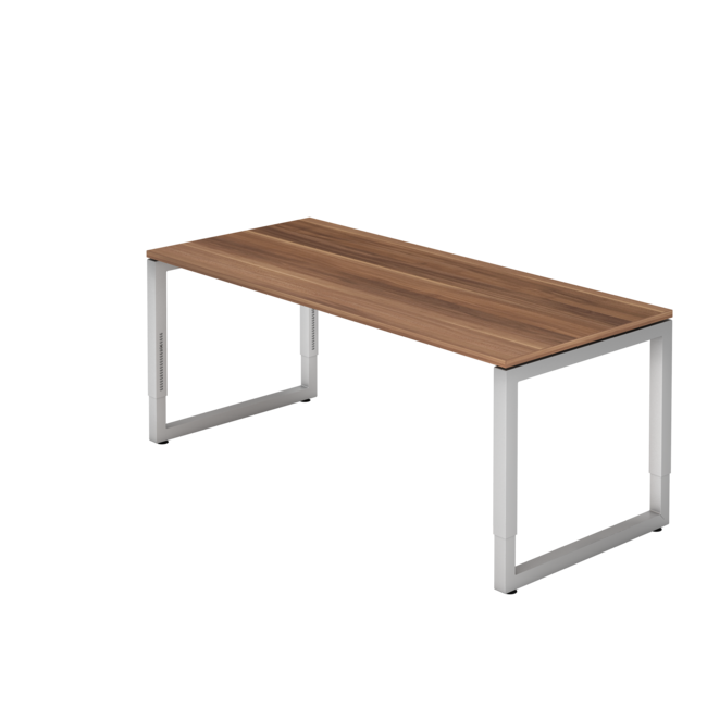 Schreibtisch Q 180 x 80 cm in Silber im Raster höhenverstellbar und in 7 Farbvarianten