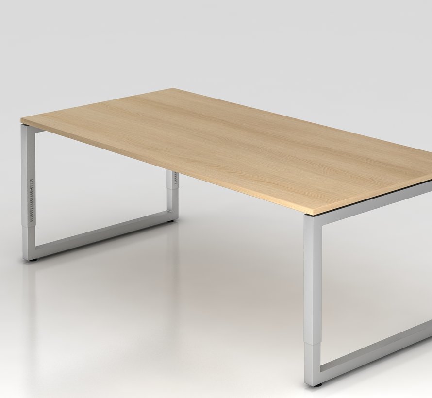 Schreibtisch Q 200 x 100 cm in Silber im Raster ...