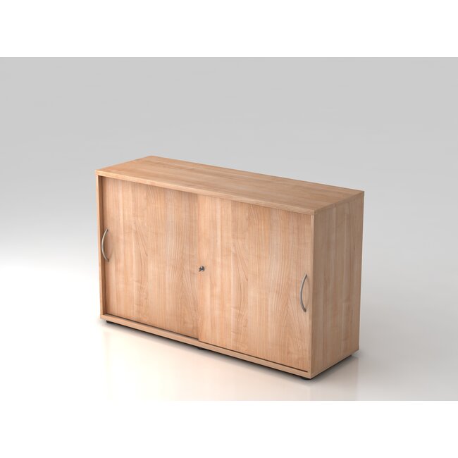 Schiebetürenschrank 2 OH abschließbar, 120 x 40 x 74,8 cm in 5 verschiedenen Farbvarianten