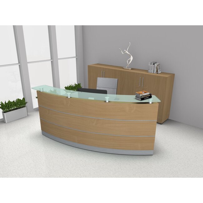 Empfangstheke Perfect in verschiedenen Farben, 230 cm breit