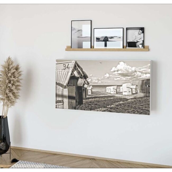 Wandschreibtisch 120 cm breit, klappbar als mini Home Office mit viel Zubehör