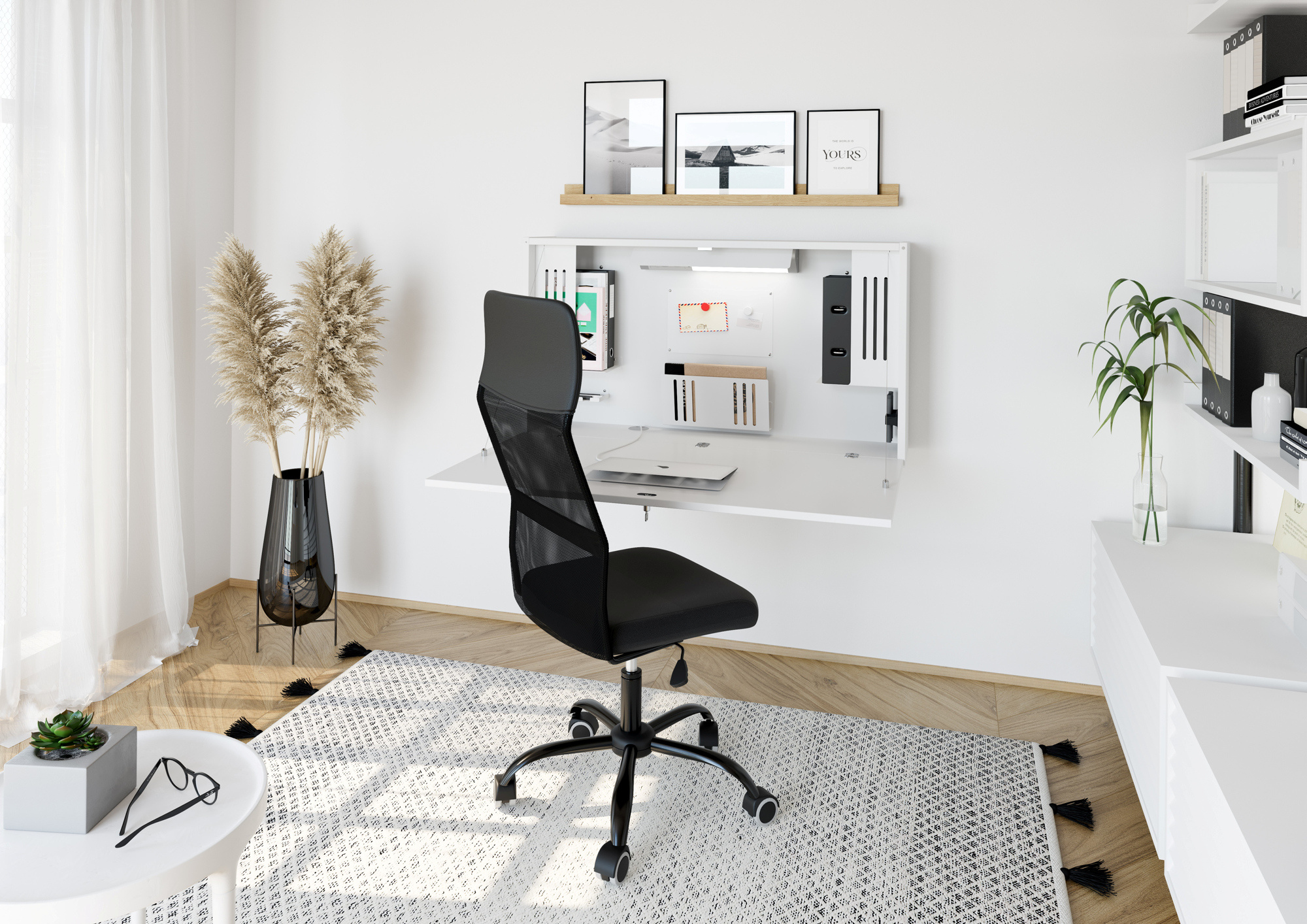 Wandschreibtisch 120 cm, klappbar fürs Home Office